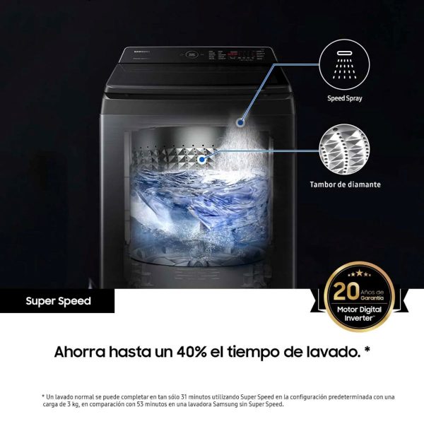 Lavadora SAMSUNG 19Kg Negra - Imagen 5