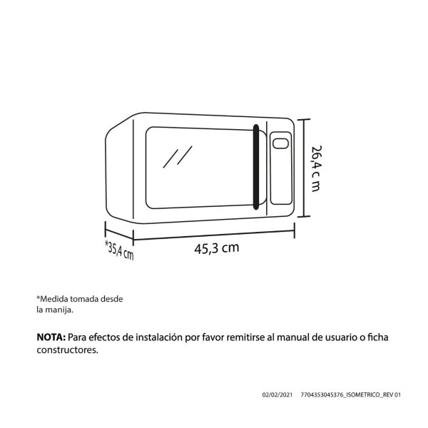 Horno Microondas HACEB AR HM 0.7 ME D INOX - Imagen 5