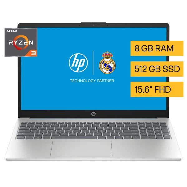 Portátil HP15-FC0004LA RYZEN3 512Gb 8Gb Azul